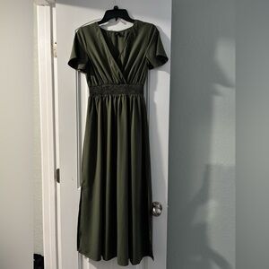 SHEIN Olive Green Maxi Dress